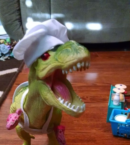 trex toy dino baking